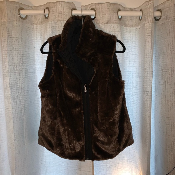 Brown Faux Fur Vest - Picture 2 of 4